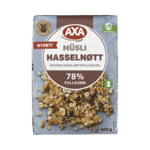 Hazelnut Muesli - Müsli Hasselnøtt 600g Axa